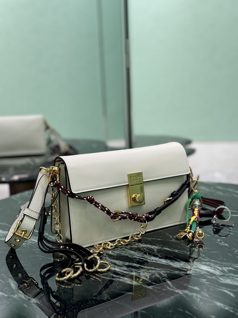 プラダ アウトレット PRADA チャーム付 プラダ ソフトサウンド スモール 1BD379_2C6A_F0PG7_V_OO6 ホワイト H品 プラダ ショルダーバッグ 人気 - 画像 (9)