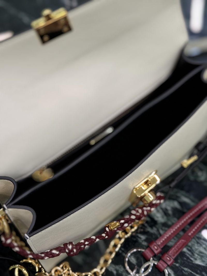 プラダ アウトレット PRADA チャーム付 プラダ ソフトサウンド スモール 1BD379_2C6A_F0PG7_V_OO6 ホワイト H品 プラダ ショルダーバッグ 人気 - 画像 (3)