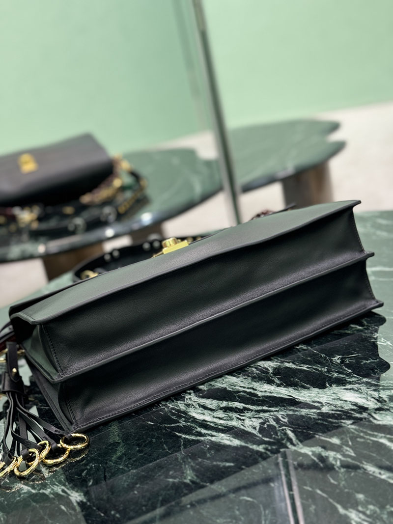 プラダ アウトレット PRADA チャーム付 プラダ ソフトサウンド ラージ 1BD378_2C6A_F0002_V_OO6 ブラック H品 プラダ ショルダーバッグ 人気 - 画像 (4)
