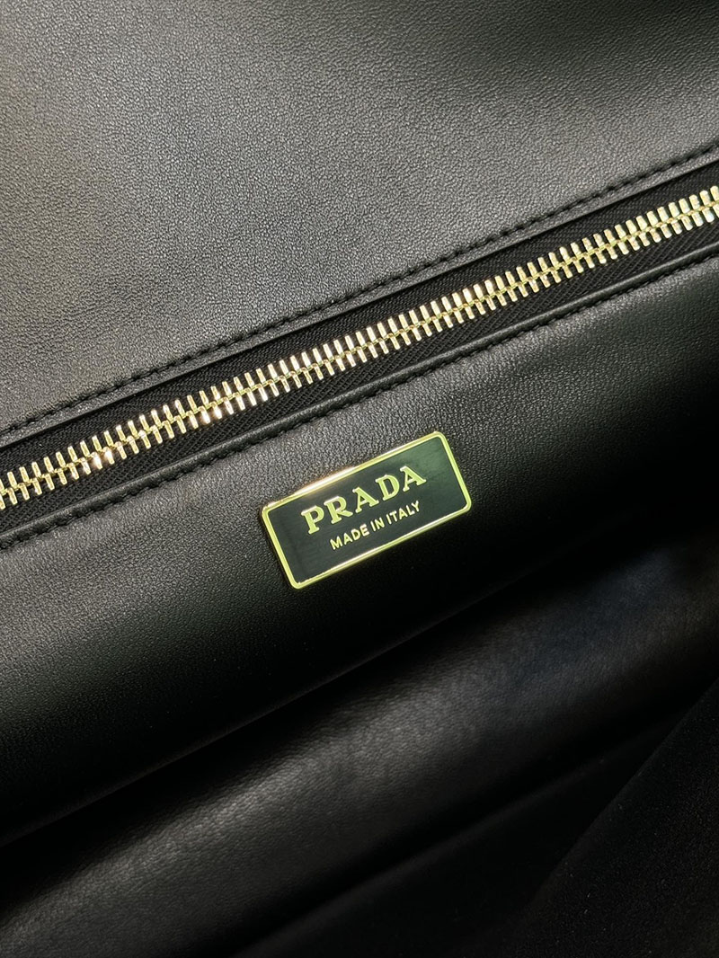 プラダ アウトレット PRADA チャーム付 プラダ ソフトサウンド ラージ 1BD378_2C6A_F0002_V_OO6 ブラック H品 プラダ ショルダーバッグ 人気 - 画像 (2)