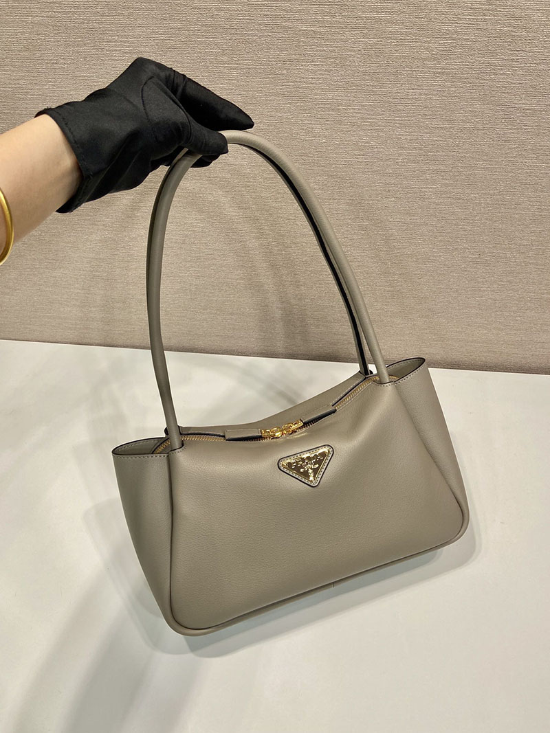 プラダ アウトレット PRADA ダーリン ミディアム レザー ショルダーバッグ 1BA444_2CYS_F03AN_V_OVX クレイ H品 プラダ ホーボーバッグ - 画像 (9)