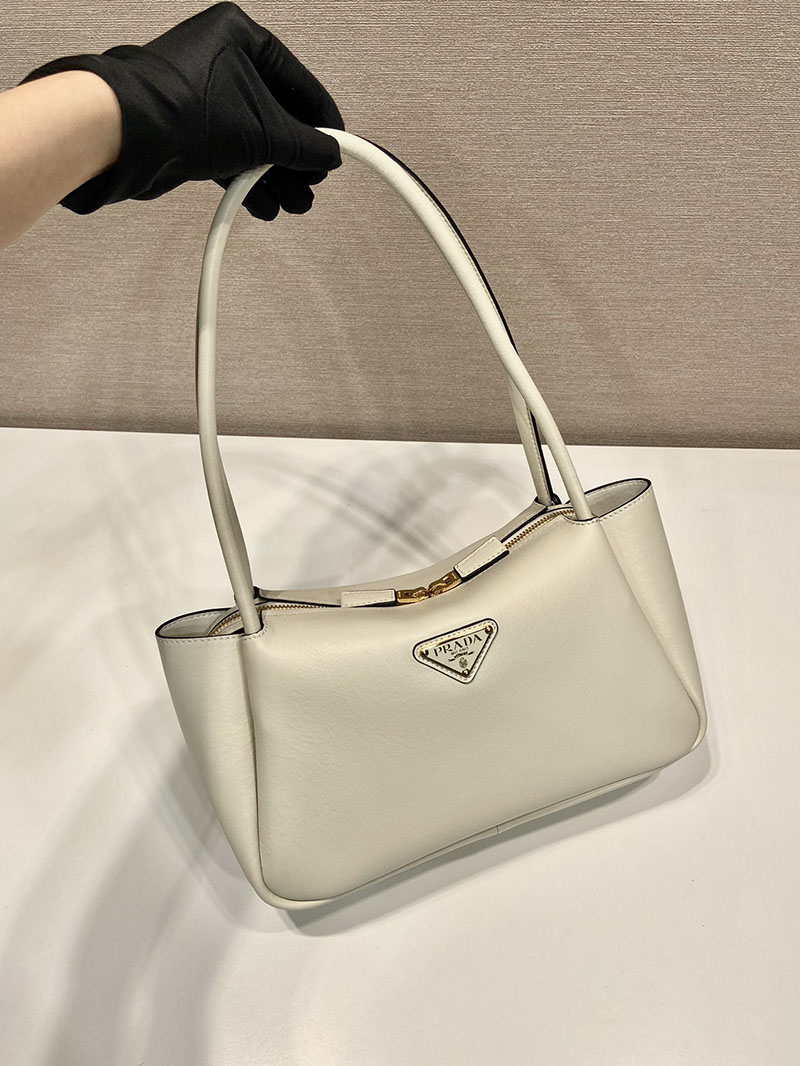 プラダ アウトレット PRADA ダーリン ミディアム レザー ショルダーバッグ 1BA444_2CYS_F0PG7_V_OVX ホワイト H品 プラダ ホーボーバッグ - 画像 (9)