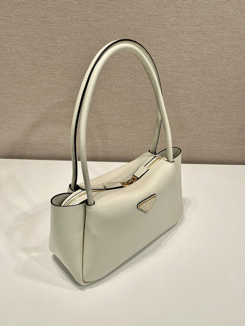 プラダ アウトレット PRADA ダーリン ミディアム レザー ショルダーバッグ 1BA444_2CYS_F0PG7_V_OVX ホワイト H品 プラダ ホーボーバッグ - 画像 (8)