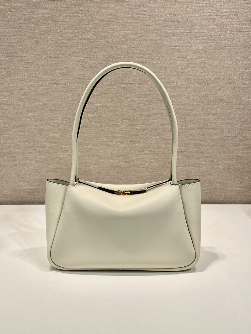 プラダ アウトレット PRADA ダーリン ミディアム レザー ショルダーバッグ 1BA444_2CYS_F0PG7_V_OVX ホワイト H品 プラダ ホーボーバッグ - 画像 (7)