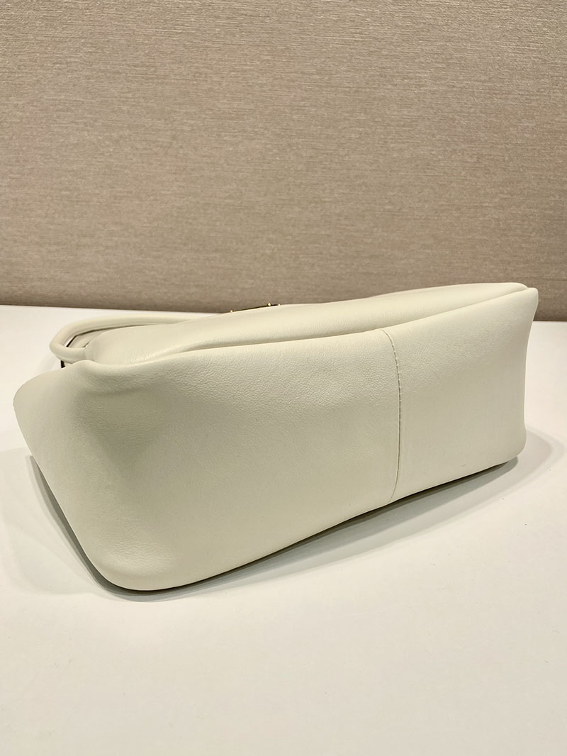 プラダ アウトレット PRADA ダーリン ミディアム レザー ショルダーバッグ 1BA444_2CYS_F0PG7_V_OVX ホワイト H品 プラダ ホーボーバッグ - 画像 (5)