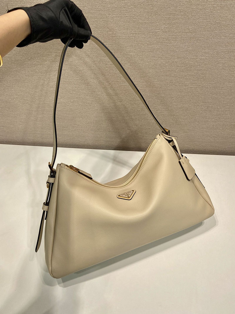 プラダ アウトレット PRADA エメ ラージ ソフトグレインレザー ショルダーバッグ 1BC228_2CYS_F0PG7_V_LVM ホワイト H品 プラダ 斜めがけバッグ レディース - 画像 (9)