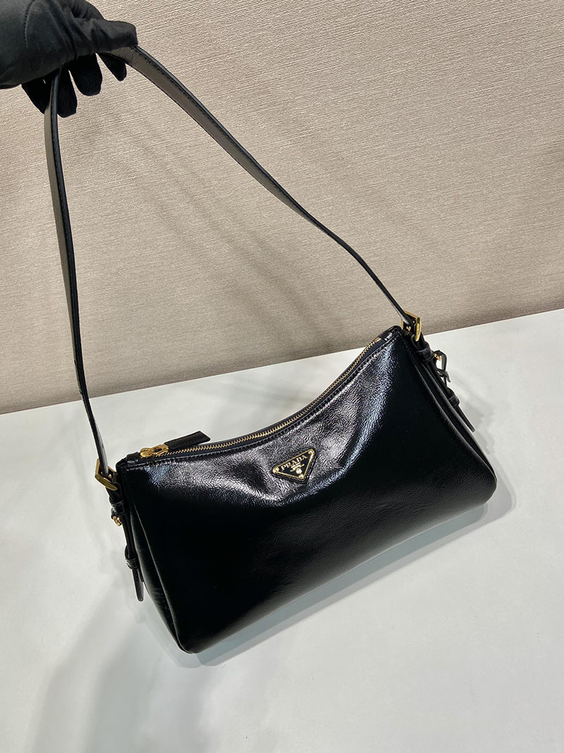 プラダ アウトレット PRADA エメ ミディアム ナプラックレザー ショルダーバッグ 1BC229_2DNT_F0002_V_LVM ブラック H品 プラダ 斜めがけバッグ レディース - 画像 (8)