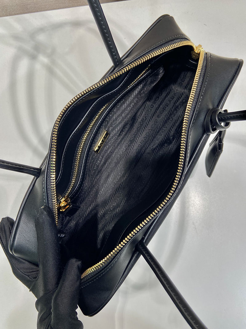 プラダ アウトレット PRADA パドロック付 スモール ハンドバッグ 1BB133_2C8Q_F0002_V_ODO ブラック H品 プラダ ハンドバッグ アウトレット - 画像 (3)