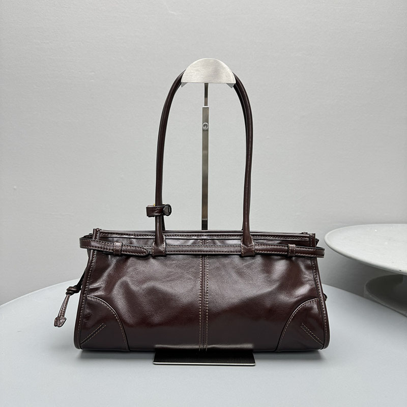 プラダ アウトレット PRADA ボニー ミディアム スエード ハンドバッグ 1BA426_2CYR_F01D6_V_MOO ダークブラウン H品 プラダ 斜めがけバッグ レディース - 画像 (8)