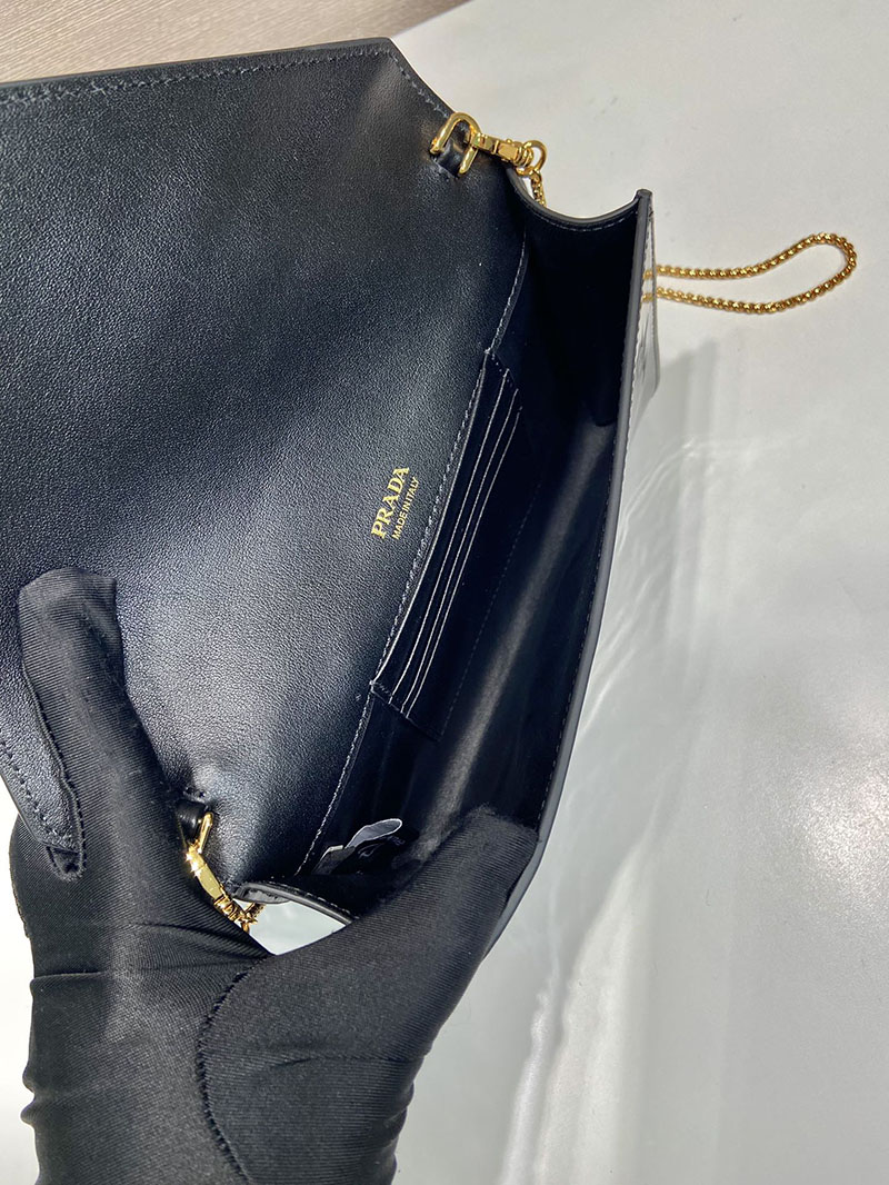 プラダ アウトレット PRADA サフィアーノレザー ミニバッグ 1BP051_NZV_F0002_V_5TO ブラック H品 プラダ 斜めがけショルダーバッグ - 画像 (3)