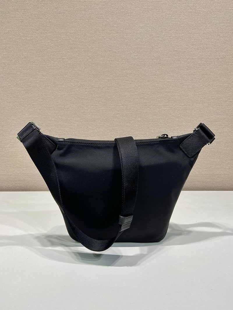 プラダ アウトレット PRADA Re-Nylon×サフィアーノレザー ショルダーバッグ 2VH160_2DMH_F0002_V_OOO ブラック H品 プラダ ショルダーバッグ メンズ - 画像 (7)