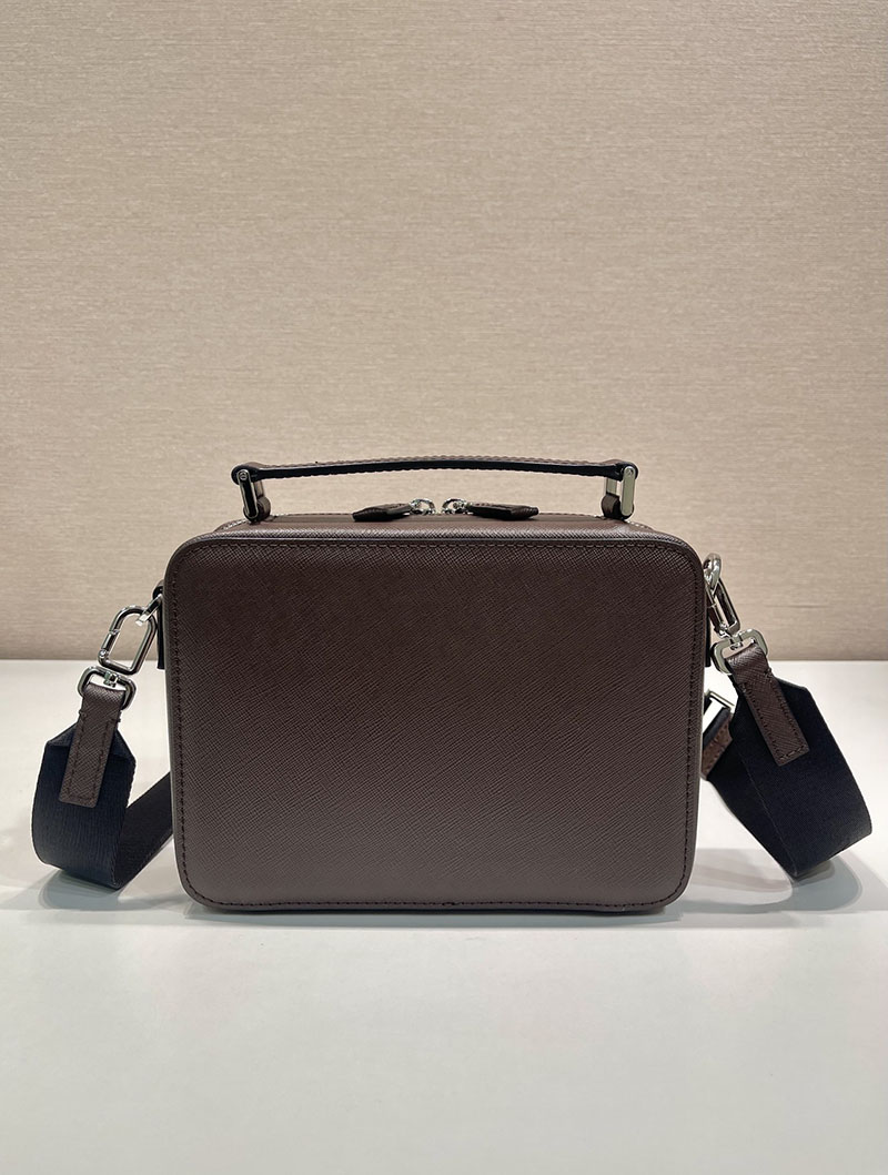 プラダ アウトレット PRADA ブリック サフィアーノレザーバッグ 2VH069_9Z2_F0201_V_YMI ダークブラウン H品 プラダ バッグ メンズ ビジネス - 画像 (6)