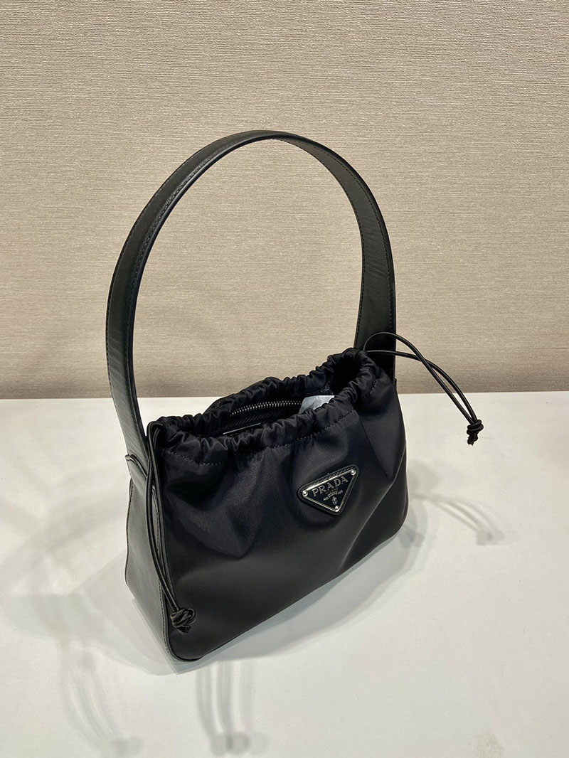 プラダ アウトレット PRADA TWILLER Metallic Top-Handle バケットバック B6249 ブラック H品 プラダ ナイロン アウトレット - 画像 (8)