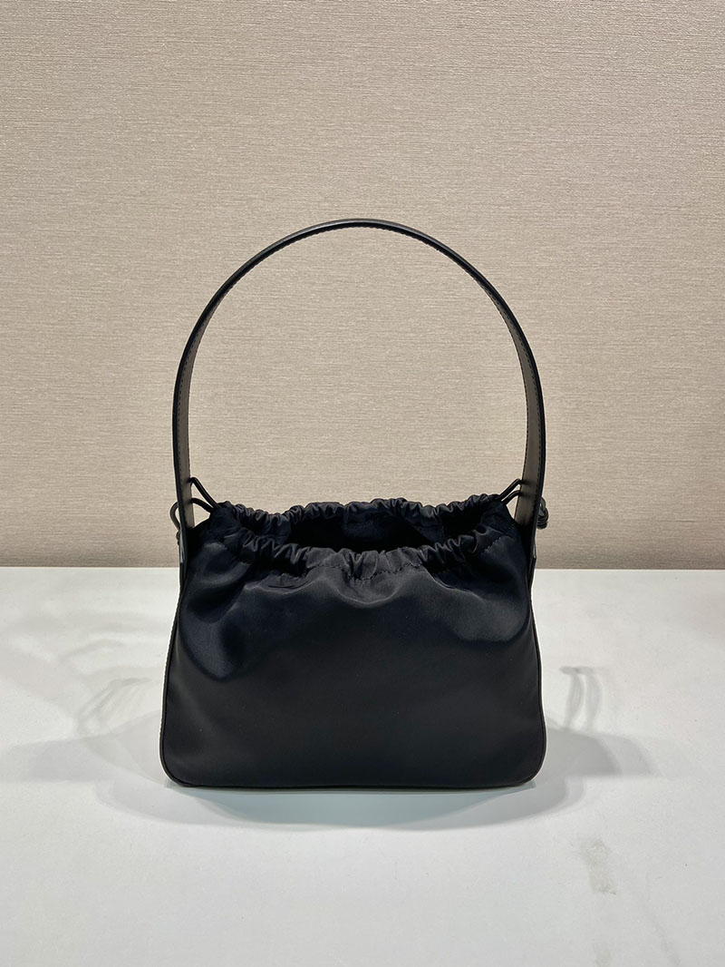 プラダ アウトレット PRADA TWILLER Metallic Top-Handle バケットバック B6249 ブラック H品 プラダ ナイロン アウトレット - 画像 (7)