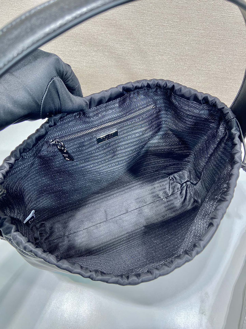 プラダ アウトレット PRADA TWILLER Metallic Top-Handle バケットバック B6250 ブラック H品 プラダ ナイロンバッグ 人気 - 画像 (3)
