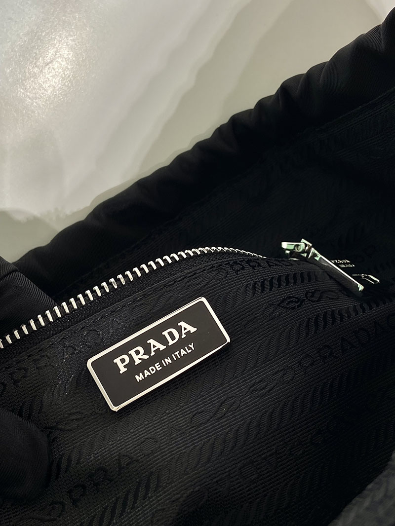 プラダ アウトレット PRADA TWILLER Metallic Top-Handle バケットバック B6250 ブラック H品 プラダ ナイロンバッグ 人気 - 画像 (2)