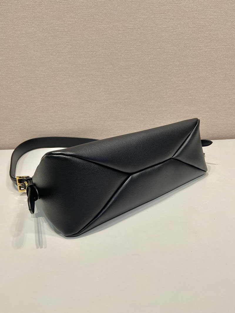 プラダ アウトレット PRADA エメ ミディアム レザー ショルダーバッグ 1BC229_2CYS_F0002_V_LVM ブラック H品 プラダ ショルダーバッグ 革 - 画像 (5)
