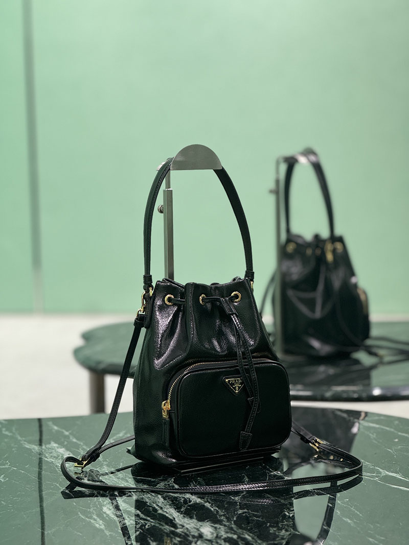 プラダ アウトレット PRADA デュエット Re-Nylon バケットバッグ 1BH038_RV44_F0002_V_UOO ブラック H品 プラダ ナイロンバッグ 人気 - 画像 (9)