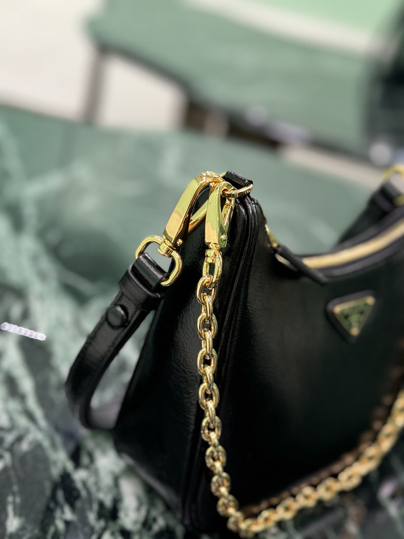 プラダ アウトレット PRADA Re-Edition サフィアーノレザー ミニバッグ 1BC204_NZV_F0632_V_QOM ブラック H品 プラダ ミニバッグ 人気 - 画像 (5)