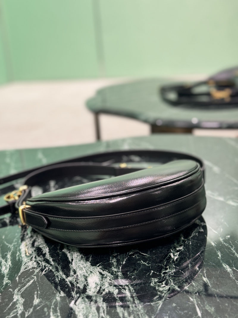 プラダ アウトレット PRADA アーケ スモール レザー ショルダーバッグ 1BC194_ASK_F0002_V_OOO ブラック H品 プラダ チェーンバッグ 斜めがけ - 画像 (3)