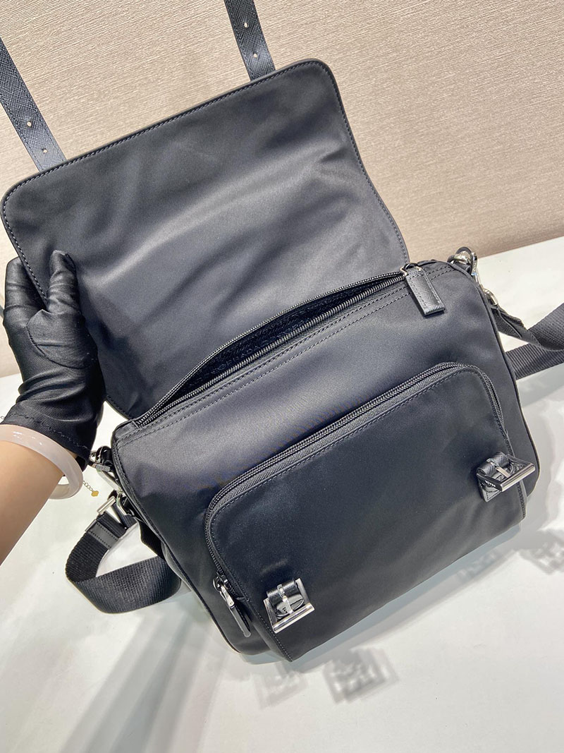 プラダ アウトレット PRADA Re-Nylon ショルダーバッグ 1BD953_RV44_F0002_V_B1M ブラック H品 プラダ ナイロンバッグ メンズ - 画像 (4)