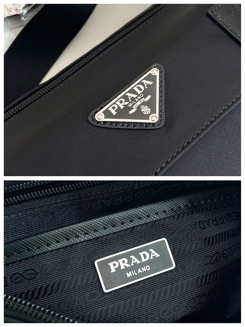 プラダ アウトレット PRADA Re-Nylon ショルダーバッグ 1BD953_RV44_F0002_V_B1M ブラック H品 プラダ ナイロンバッグ メンズ - 画像 (2)
