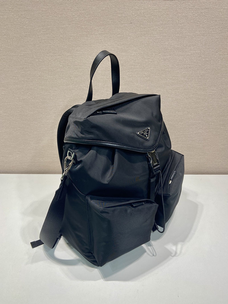 プラダ アウトレット PRADA Re-Nylon xレザー バックパック 2VZ108_2DW3_F0002_V_DYO ブラック H品 プラダ バックパック ナイロン - 画像 (9)