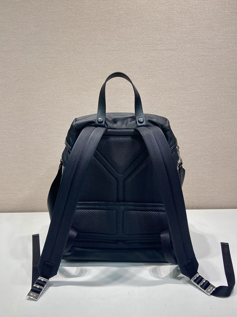 プラダ アウトレット PRADA Re-Nylon xレザー バックパック 2VZ108_2DW3_F0002_V_DYO ブラック H品 プラダ バックパック ナイロン - 画像 (6)