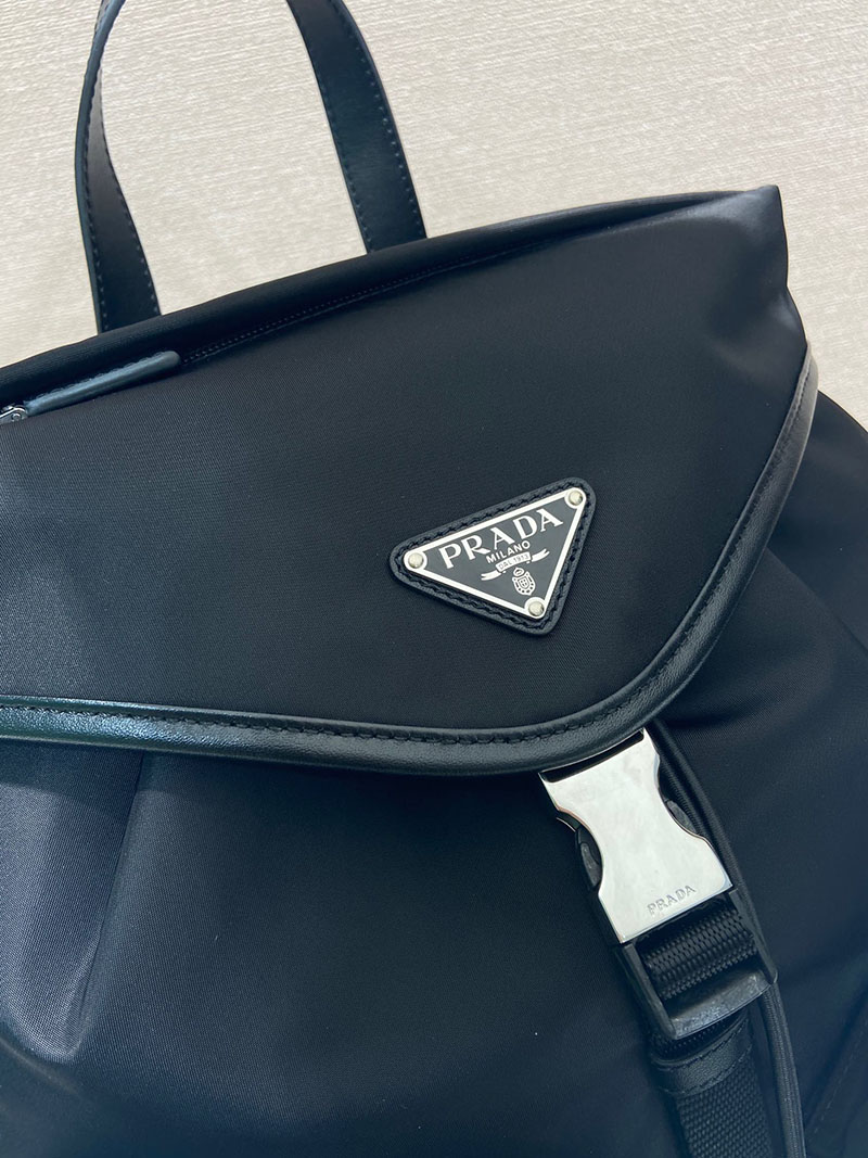 プラダ アウトレット PRADA Re-Nylon xレザー バックパック 2VZ108_2DW3_F0002_V_DYO ブラック H品 プラダ バックパック ナイロン - 画像 (5)