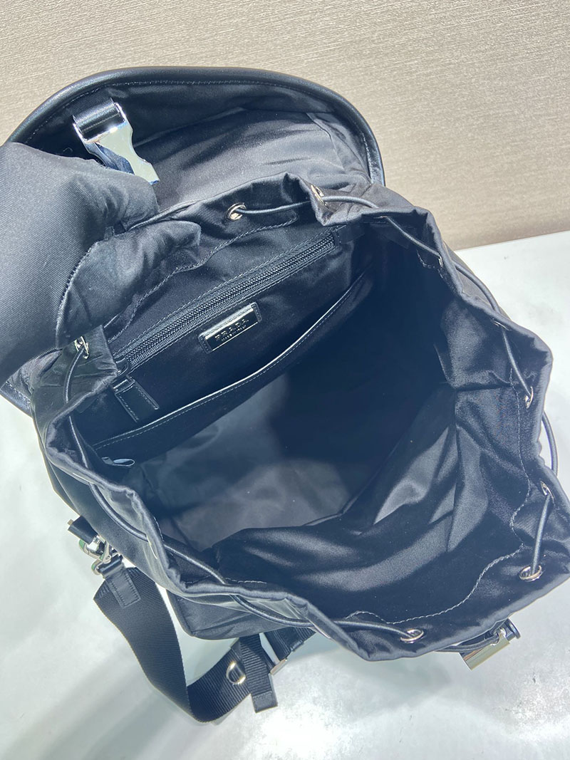 プラダ アウトレット PRADA Re-Nylon xレザー バックパック 2VZ108_2DW3_F0002_V_DYO ブラック H品 プラダ バックパック ナイロン - 画像 (3)