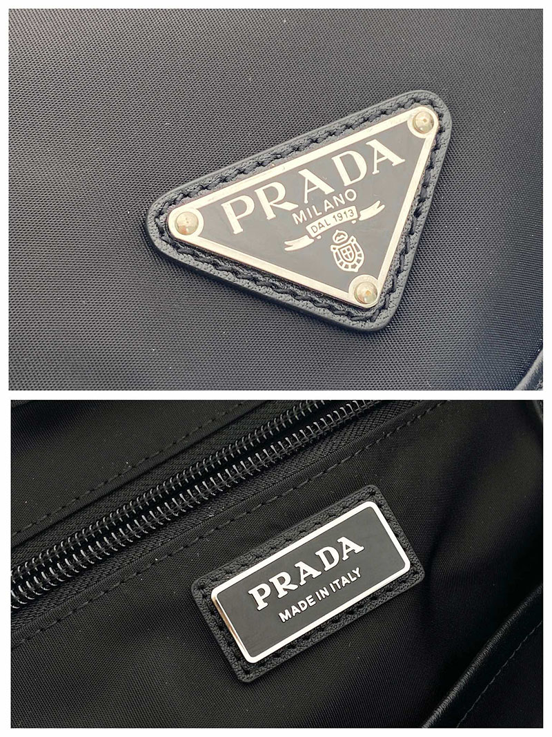 プラダ アウトレット PRADA Re-Nylon xレザー バックパック 2VZ108_2DW3_F0002_V_DYO ブラック H品 プラダ バックパック ナイロン - 画像 (2)