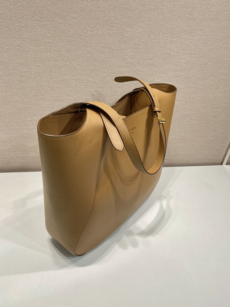 プラダ アウトレット PRADA ロゴ入り ラージサイズ レザートートバッグ 1BG512_2CYS_F03BH_V_OOO ブラウン H品 プラダ トートバッグ 人気 - 画像 (8)