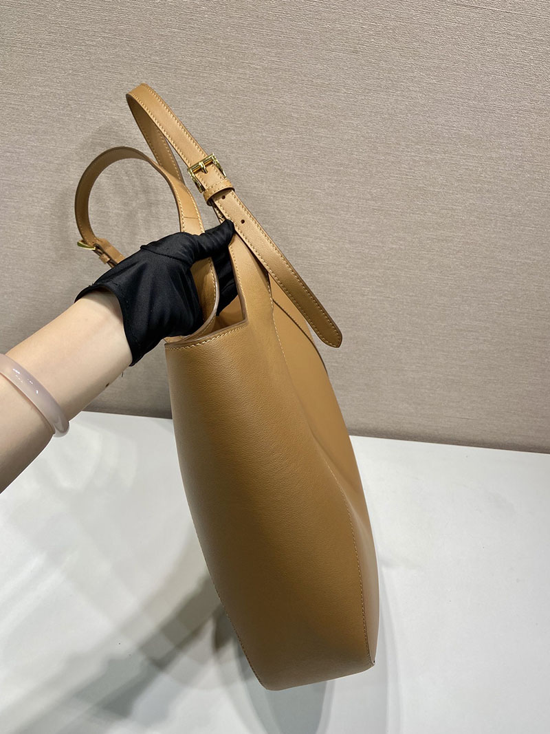 プラダ アウトレット PRADA ロゴ入り ラージサイズ レザートートバッグ 1BG512_2CYS_F03BH_V_OOO ブラウン H品 プラダ トートバッグ 人気 - 画像 (6)