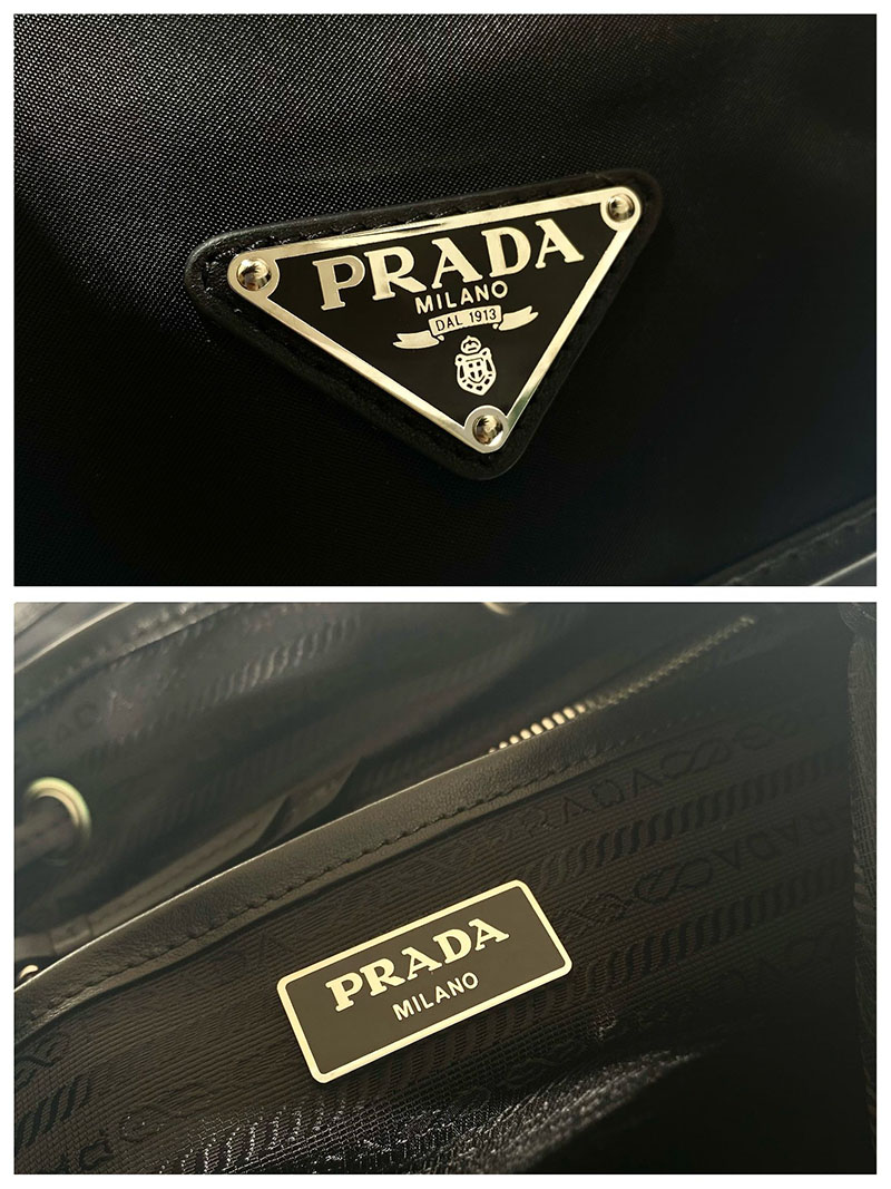 プラダ アウトレット PRADA スモール Re-Nylon バックパック 1BZ677_RV44_F0002_V_OOO ブラック H品 プラダ バックパック ナイロン - 画像 (2)