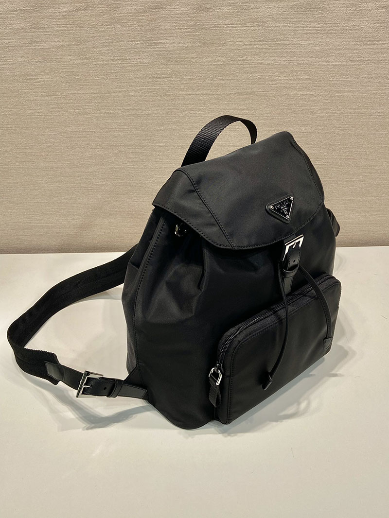 プラダ アウトレット PRADA VELA バックパック リュックサック デイパック ナイロン レザー 1BZ832 ブラック H品 プラダ バックパック ナイロン - 画像 (8)