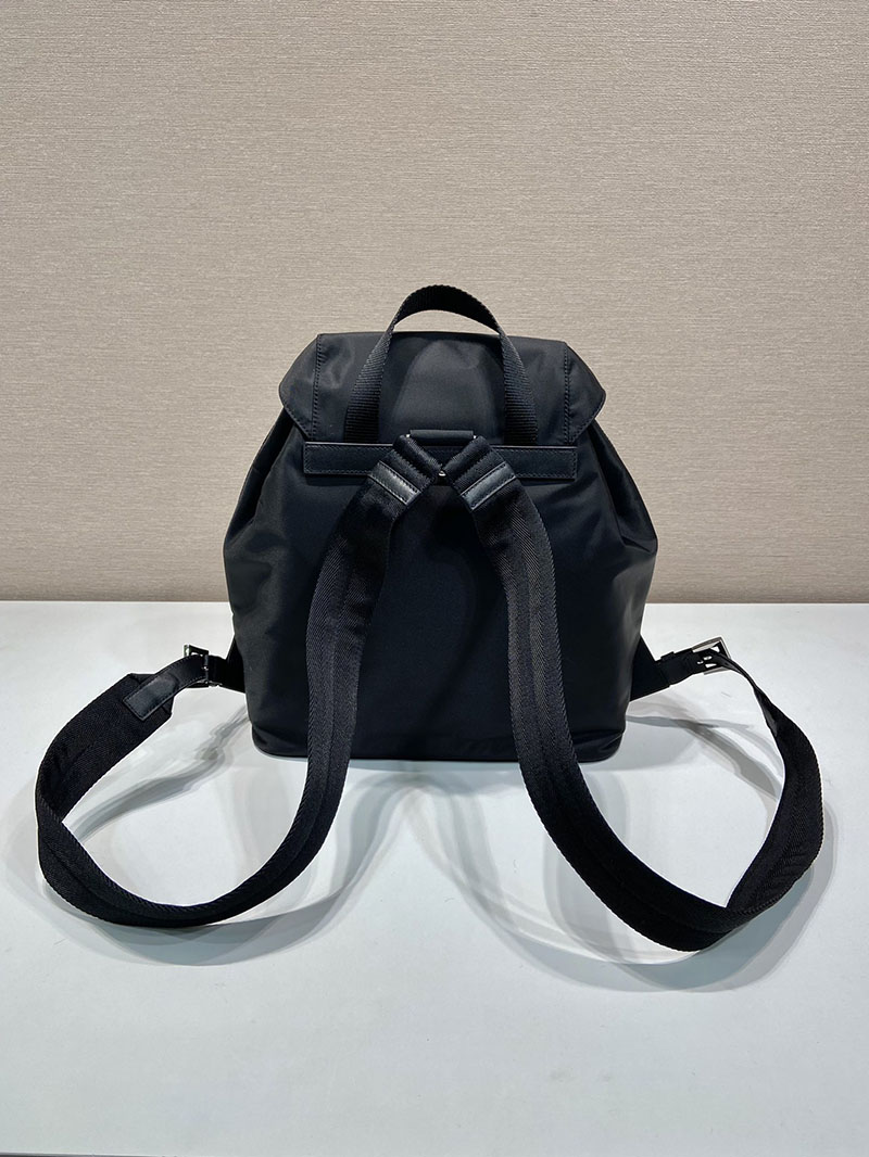 プラダ アウトレット PRADA VELA バックパック リュックサック デイパック ナイロン レザー 1BZ832 ブラック H品 プラダ バックパック ナイロン - 画像 (7)
