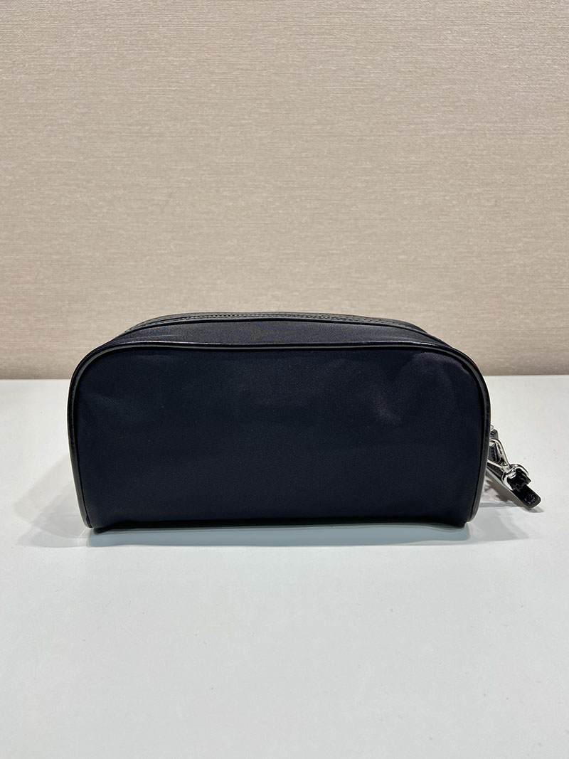 プラダ アウトレット PRADA サフィアーノレザー ポーチ レディース メンズ 2NE065 ブラック H品 プラダ ナイロンポーチ アウトレット - 画像 (7)