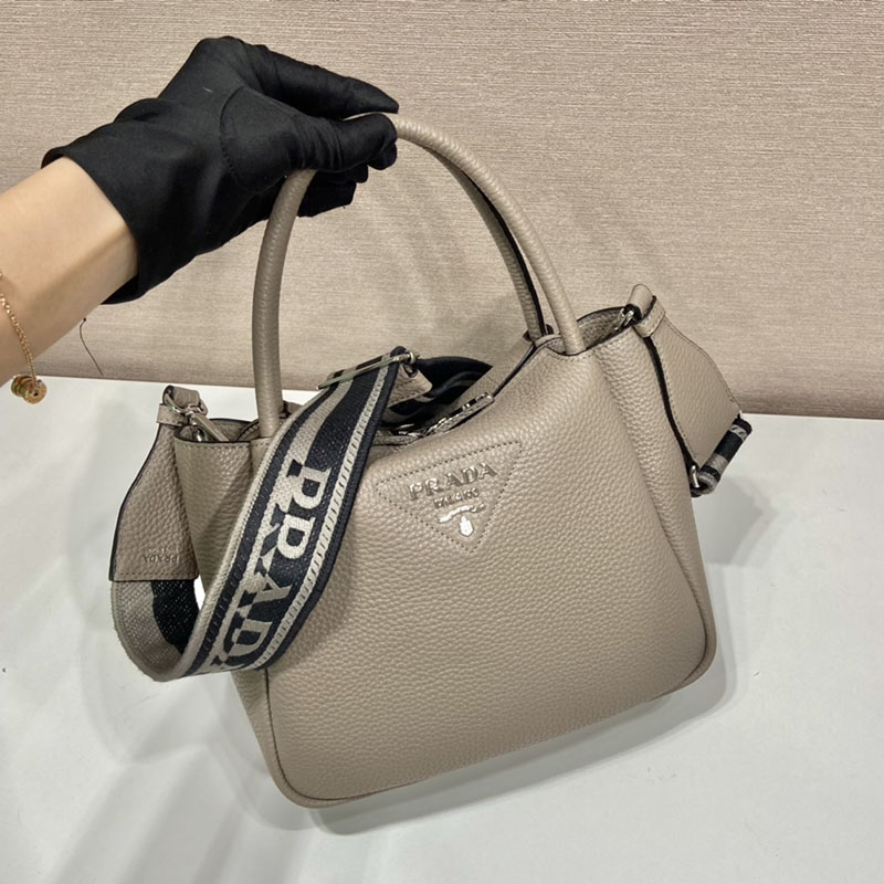 プラダ アウトレット PRADA 2WAY レディース トライアングルロゴ ハンドバッグ ショルダーバッグ 肩掛け 斜め掛け ヴィッテロダイノ 鞄 1BC145 グレージュ H品 プラダ バッグ 人気 - 画像 (9)