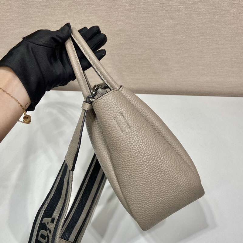 プラダ アウトレット PRADA 2WAY レディース トライアングルロゴ ハンドバッグ ショルダーバッグ 肩掛け 斜め掛け ヴィッテロダイノ 鞄 1BC145 グレージュ H品 プラダ バッグ 人気 - 画像 (5)