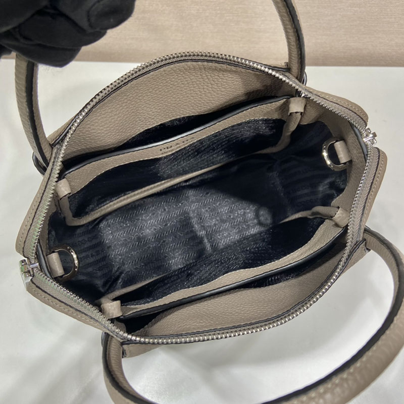 プラダ アウトレット PRADA 2WAY レディース トライアングルロゴ ハンドバッグ ショルダーバッグ 肩掛け 斜め掛け ヴィッテロダイノ 鞄 1BC145 グレージュ H品 プラダ バッグ 人気 - 画像 (3)