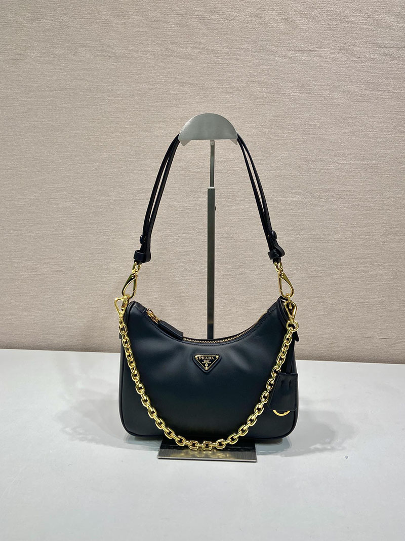 プラダ アウトレット PRADA Re-Edition ベルベット ミニバッグ 1BC204_2C7Q_F0002_V_JOO ブラック H品 プラダ バッグ 人気 - 画像 (9)