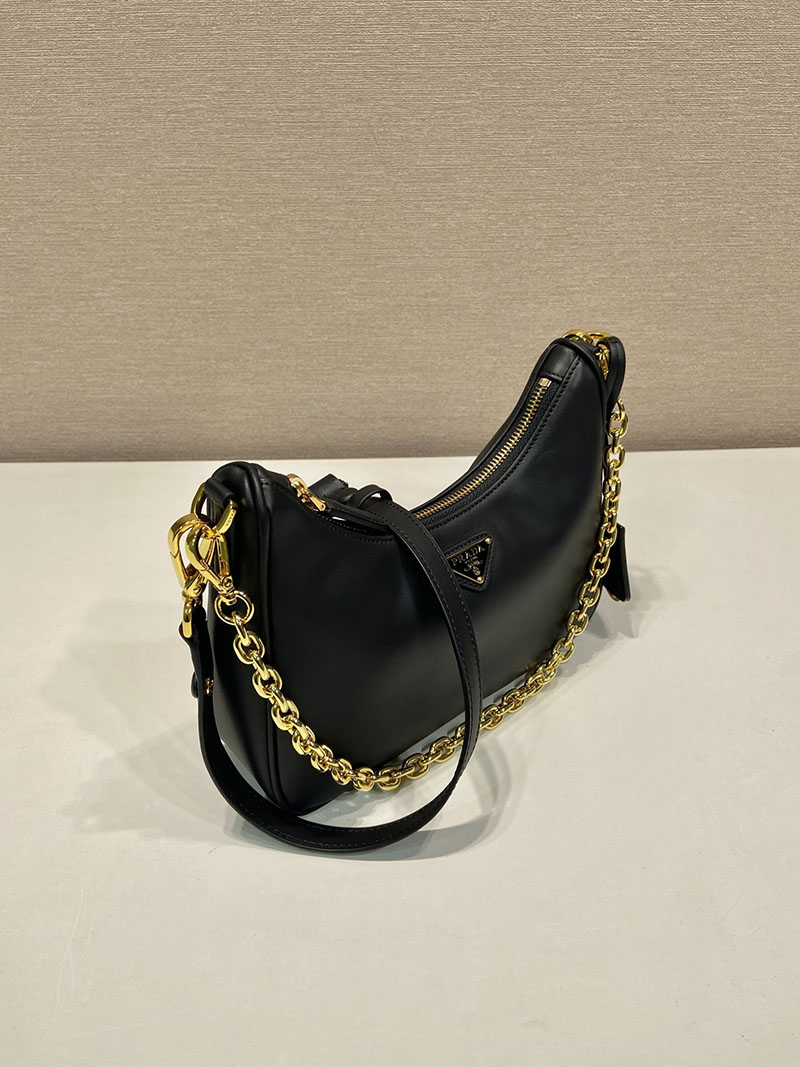 プラダ アウトレット PRADA Re-Edition ベルベット ミニバッグ 1BC204_2C7Q_F0002_V_JOO ブラック H品 プラダ バッグ 人気 - 画像 (8)