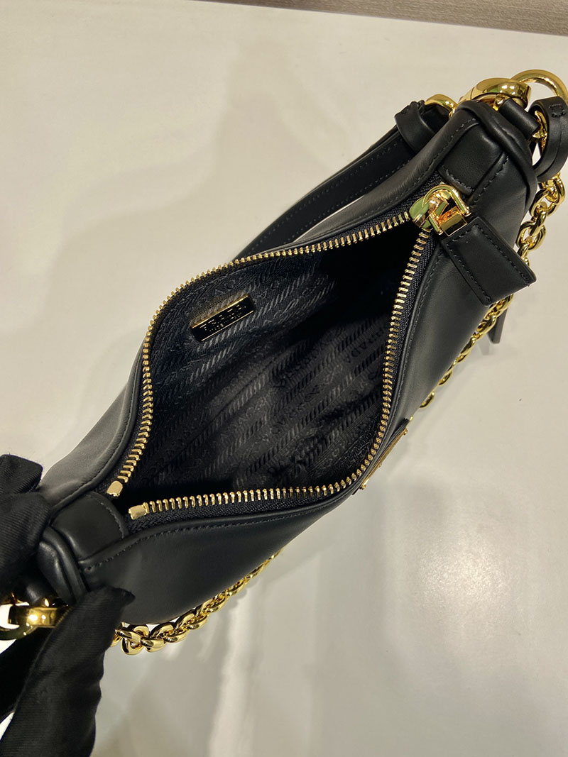 プラダ アウトレット PRADA Re-Edition ベルベット ミニバッグ 1BC204_2C7Q_F0002_V_JOO ブラック H品 プラダ バッグ 人気 - 画像 (3)