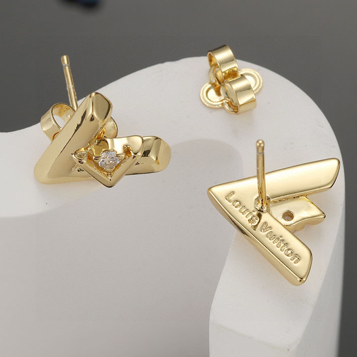 最高級ルイヴィトンスーパーコピー ルイヴィトンピアスコピー ピアス LV ヴォルト ワン(イエローゴールド×ダイヤモンド) Q96969 - 画像 (4)