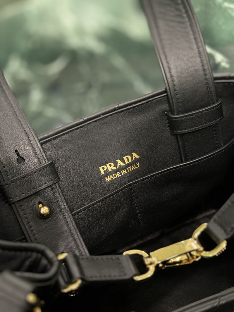 プラダ アウトレット PRADA スモール キルティング トート 三角ロゴプレート ショルダーバッグ ハンドバッグ 2WAY 1BG548 ブラック H品 プラダ トートバッグ クリーニング - 画像 (2)