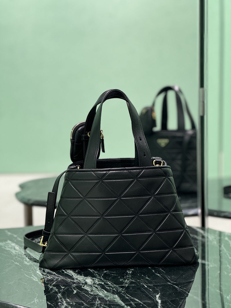 プラダ アウトレット PRADA ヴィッテロ スティッチ 2WAY ハンドバッグ 1BG545_2C53_F0002_V_T9I ブラック H品 プラダ トートバッグ クリーニング - 画像 (7)