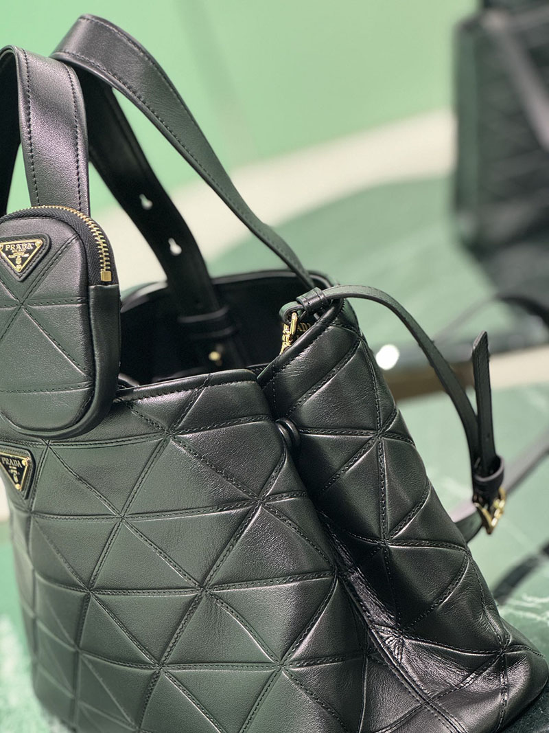 プラダ アウトレット PRADA ヴィッテロ スティッチ 2WAY ハンドバッグ 1BG545_2C53_F0002_V_T9I ブラック H品 プラダ トートバッグ クリーニング - 画像 (5)
