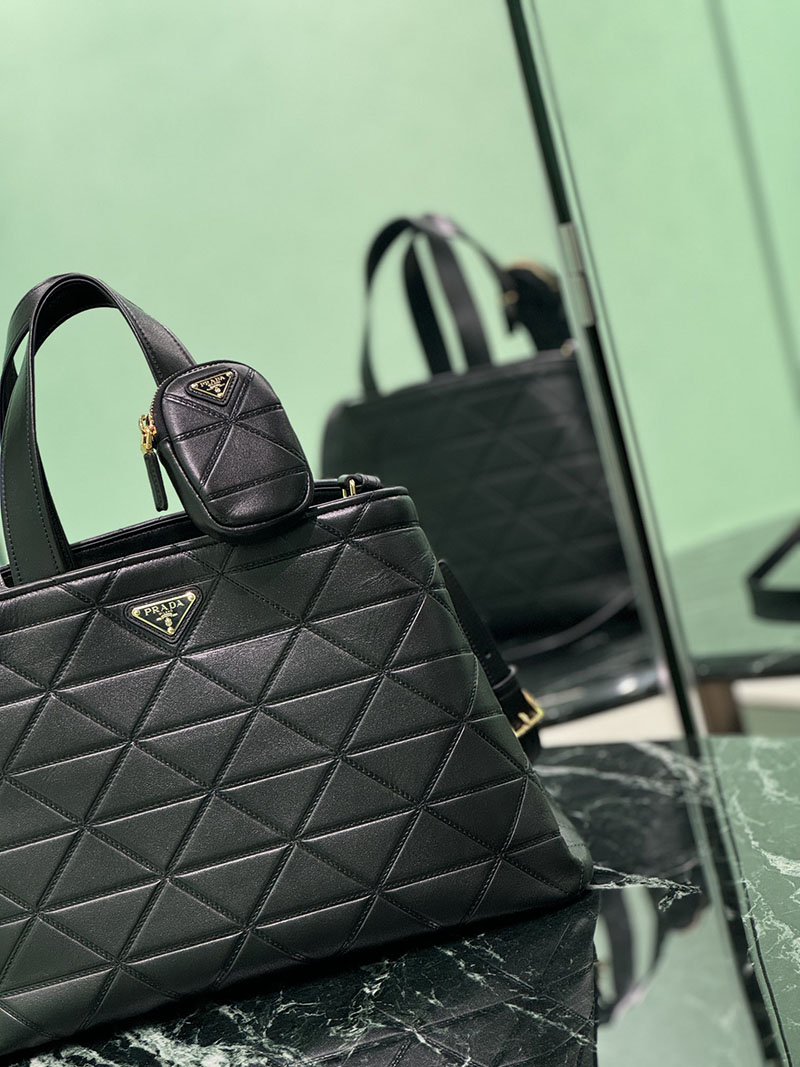 プラダ アウトレット PRADA ヴィッテロ スティッチ 2WAY トートバッグ 1BG547_2C53_F0002_V_T9I ブラック H品 プラダ トートバッグ クリーニング - 画像 (8)
