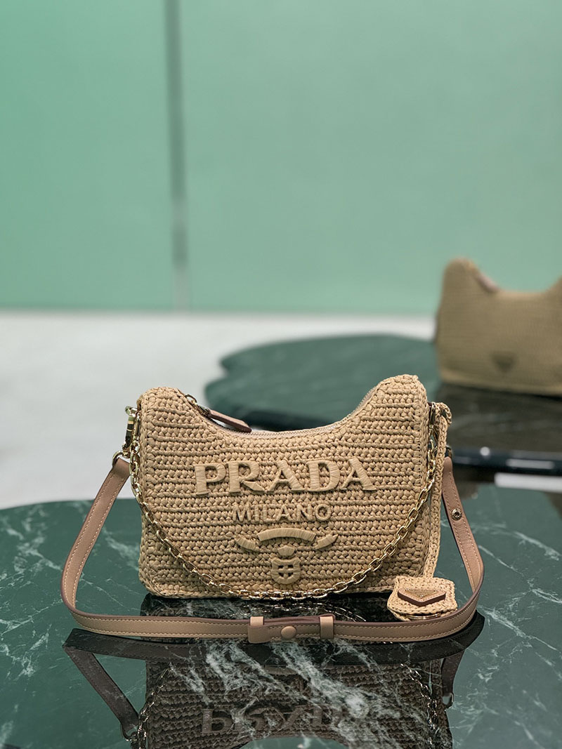 プラダ アウトレット PRADA Re-Edition クロシェ ミニバッグ 1BC204_2M2T_F0018_V_JUO ナチュラル H品 プラダ ミニバッグ チェーン - 画像 (9)