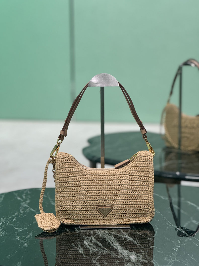 プラダ アウトレット PRADA Re-Edition クロシェ ミニバッグ 1BC204_2M2T_F0018_V_JUO ナチュラル H品 プラダ ミニバッグ チェーン - 画像 (7)